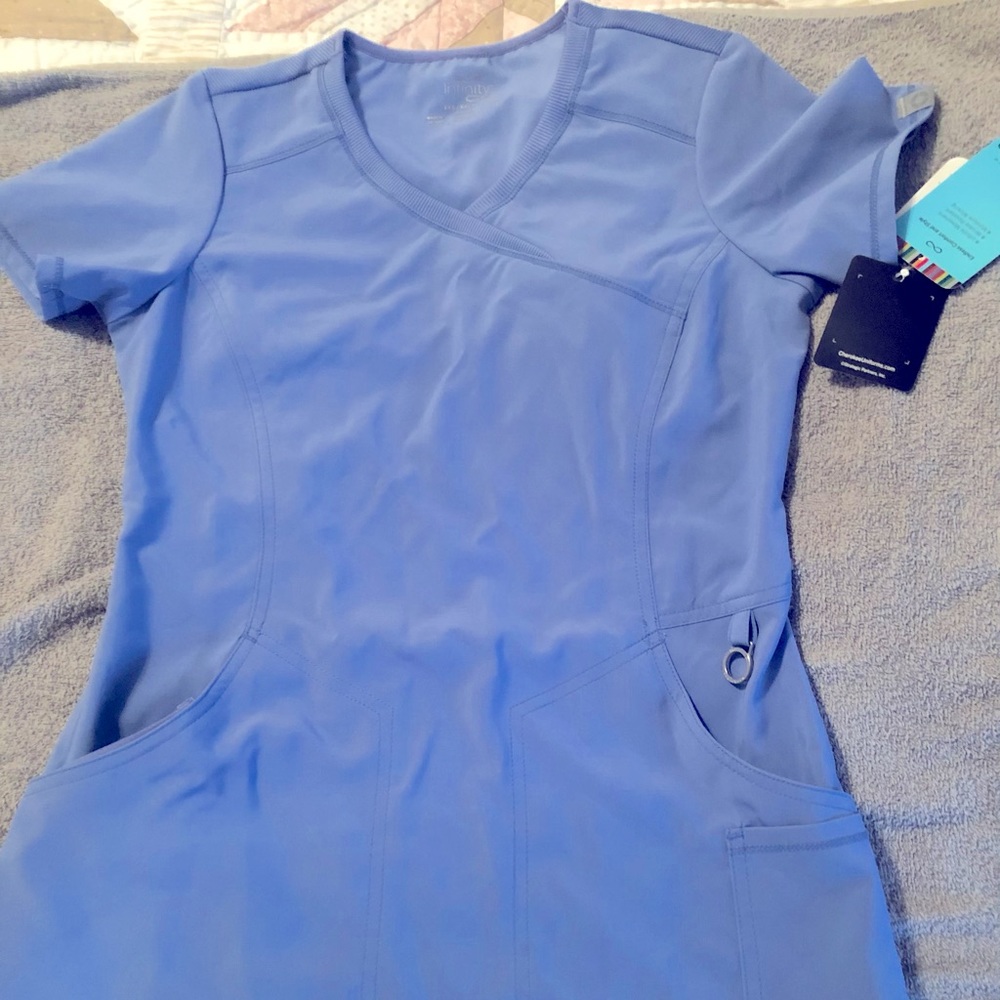 Women’s Scrub Top - Light Periwinkle Blue